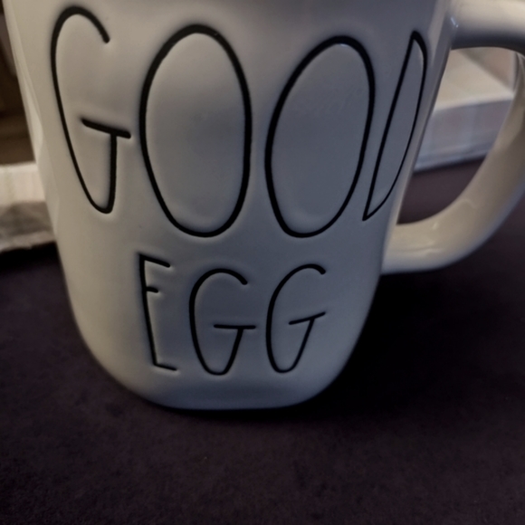 🆕2 RAE DUNN🐰MUGS. Handmade for Artesian Collection  Good/Bad Eggs - Picture 8 of 10